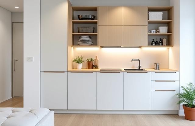 Completed project: Optimized compact kitchen solution for a smaller apartment space